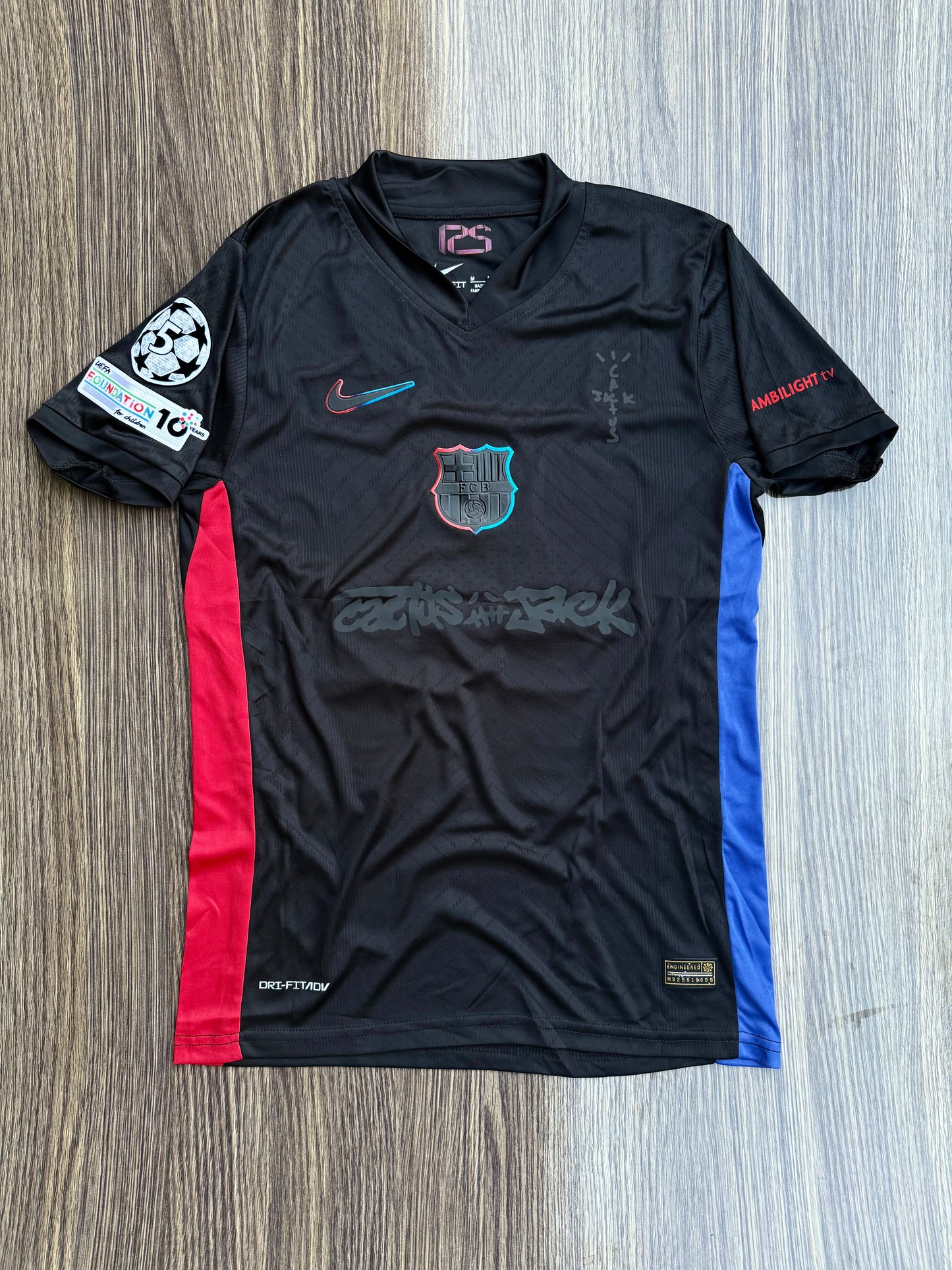 Barca 24/25 Away Kit x Cactus Jack Half Sleeves