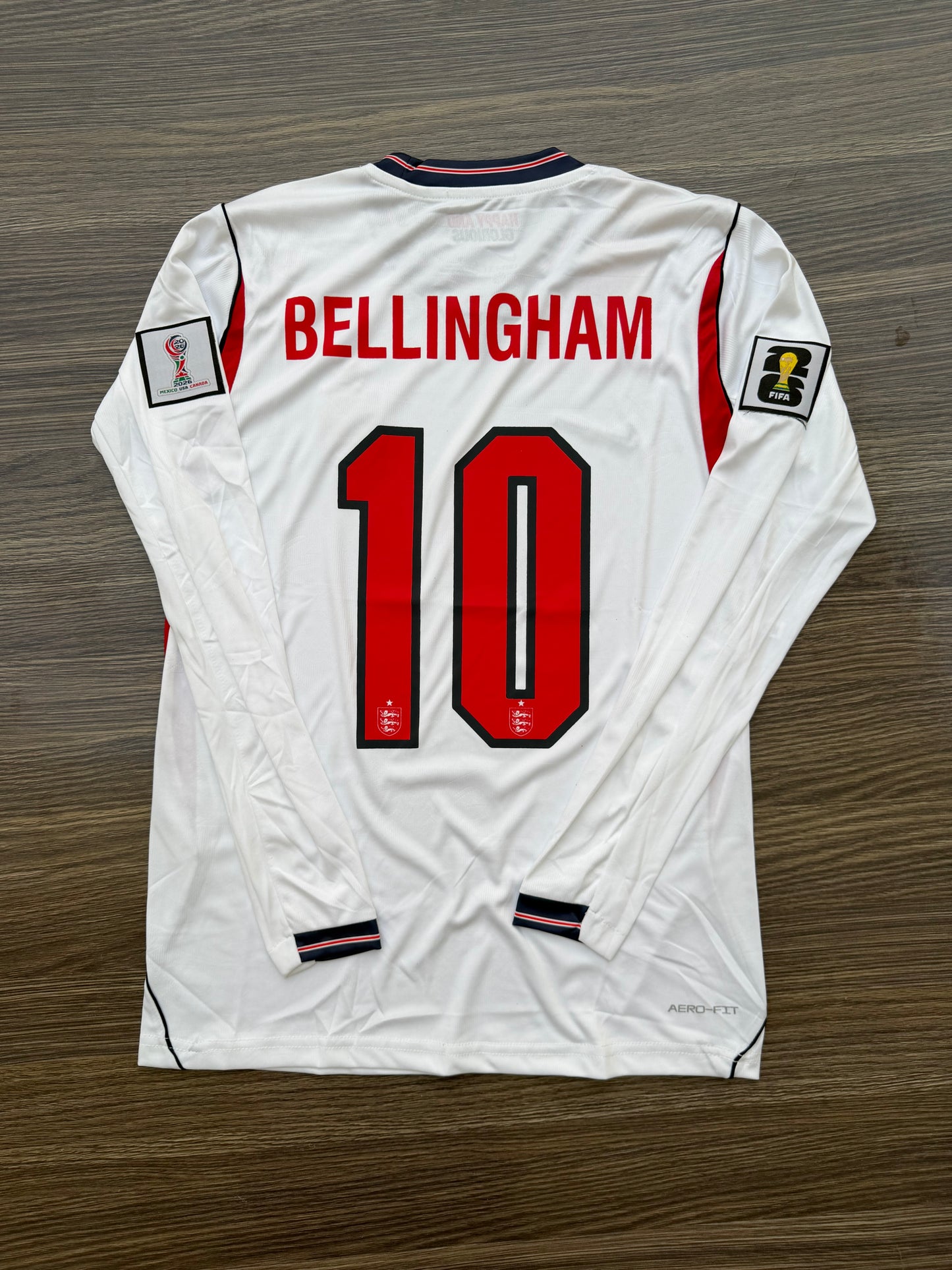 England 26 WC Home Kit Half Sleeve