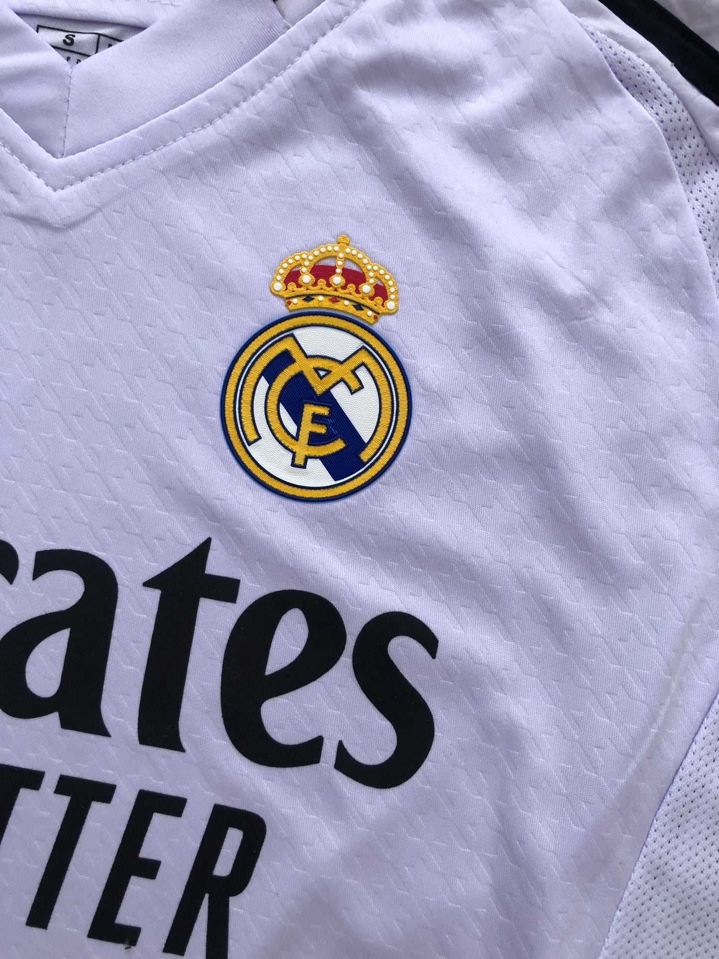 Real 24/25 Home Kit Full Sleeves ( TPU Badge, Valvet Patches )