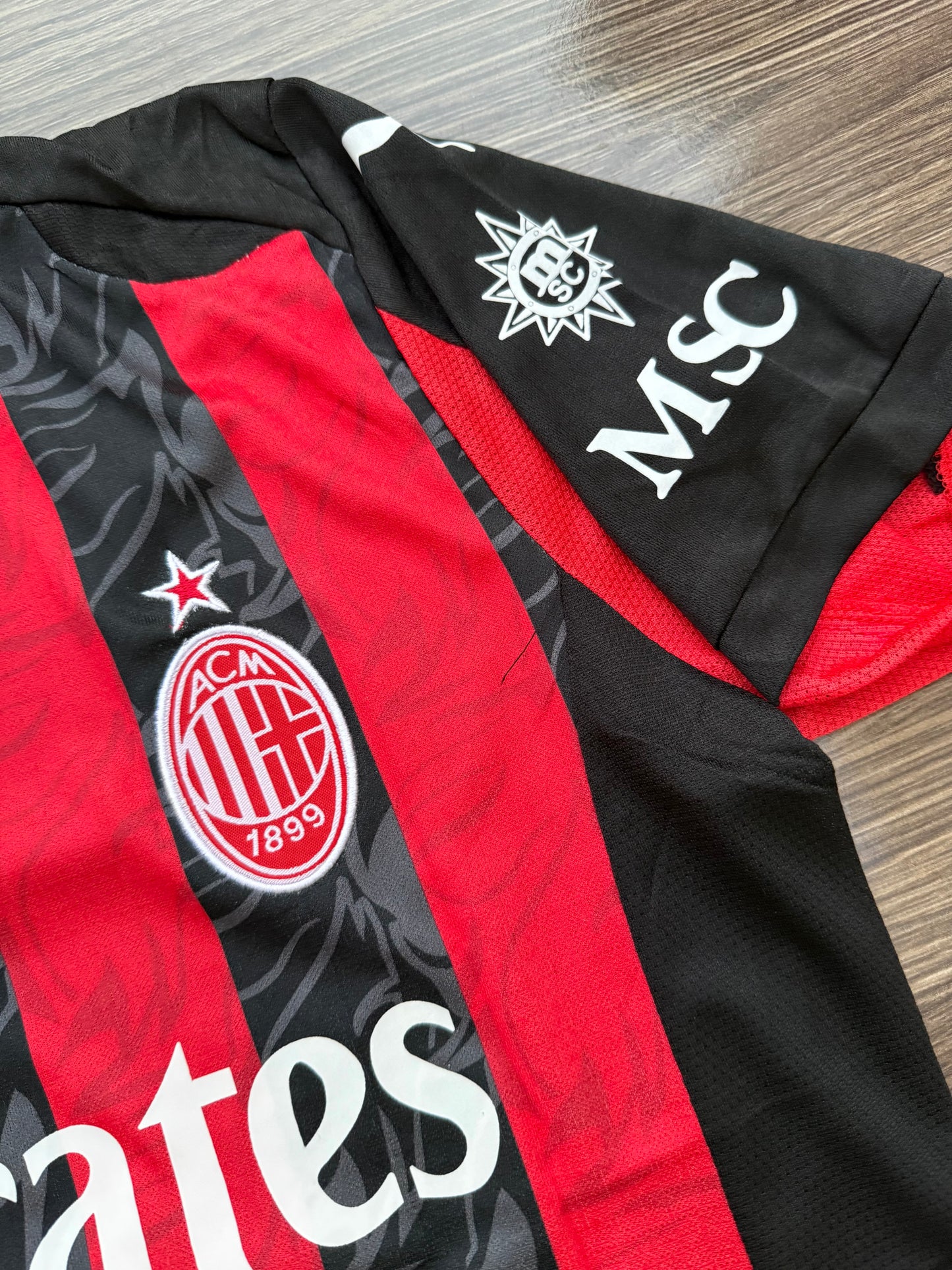 Ac Milan 25/26 Home Kit Half Sleeves