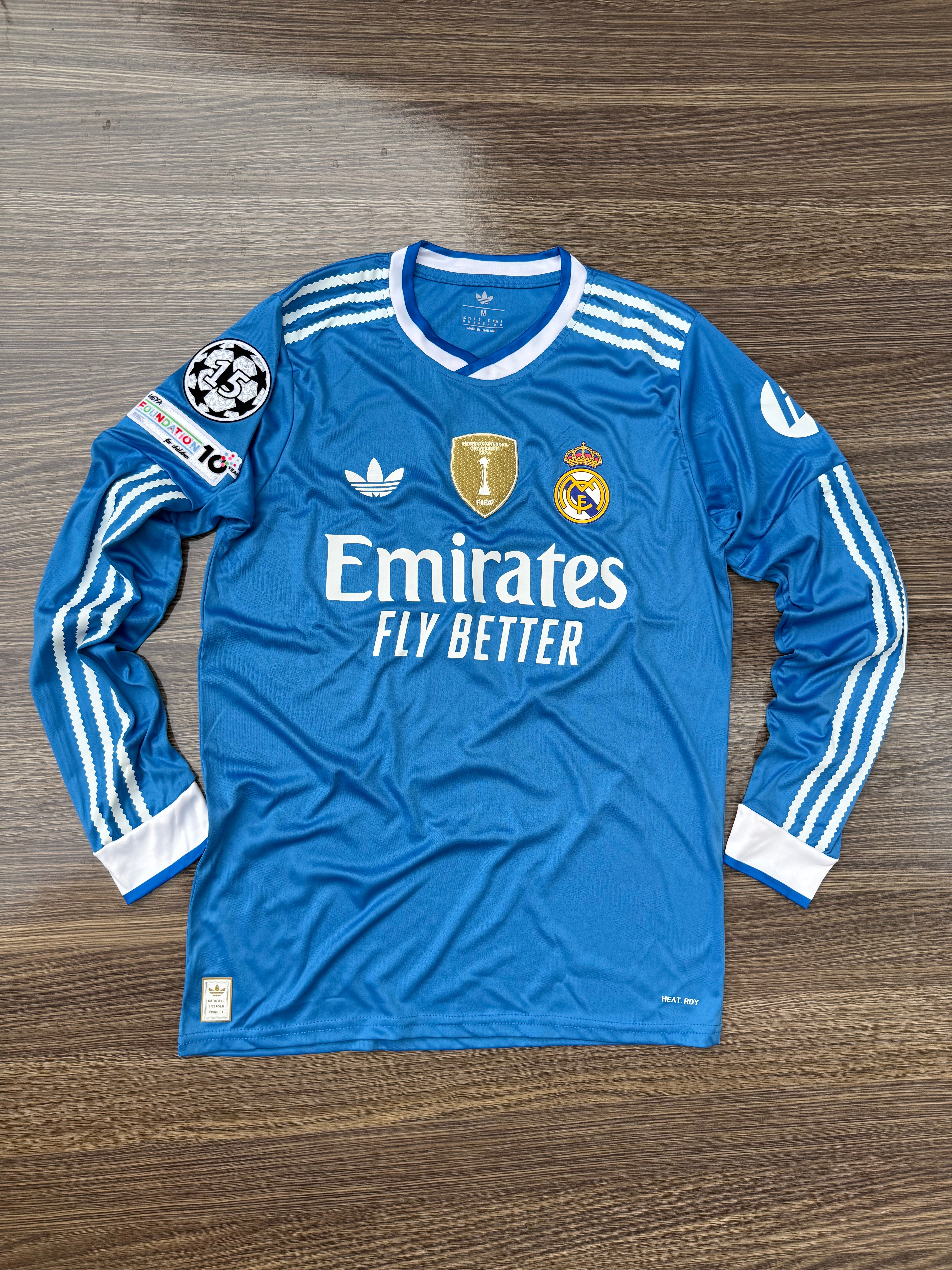 Real Madrid 25/26 Third Kit 長袖S ギュレル#15 Real 25/26 Third Kit Full Sleeve – FootballshirtsPK
