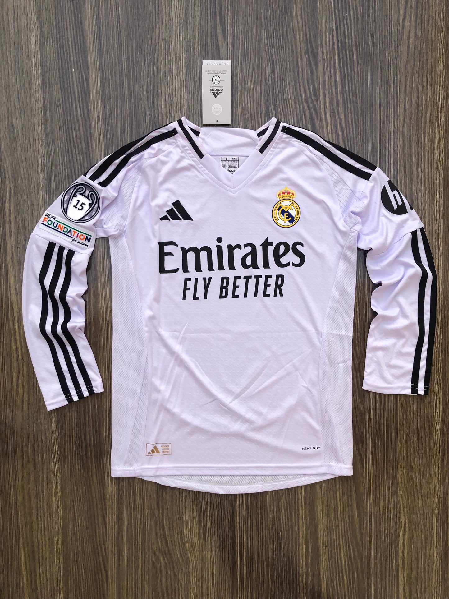 Real 24/25 Home Kit Full Sleeves ( TPU Badge, Valvet Patches )