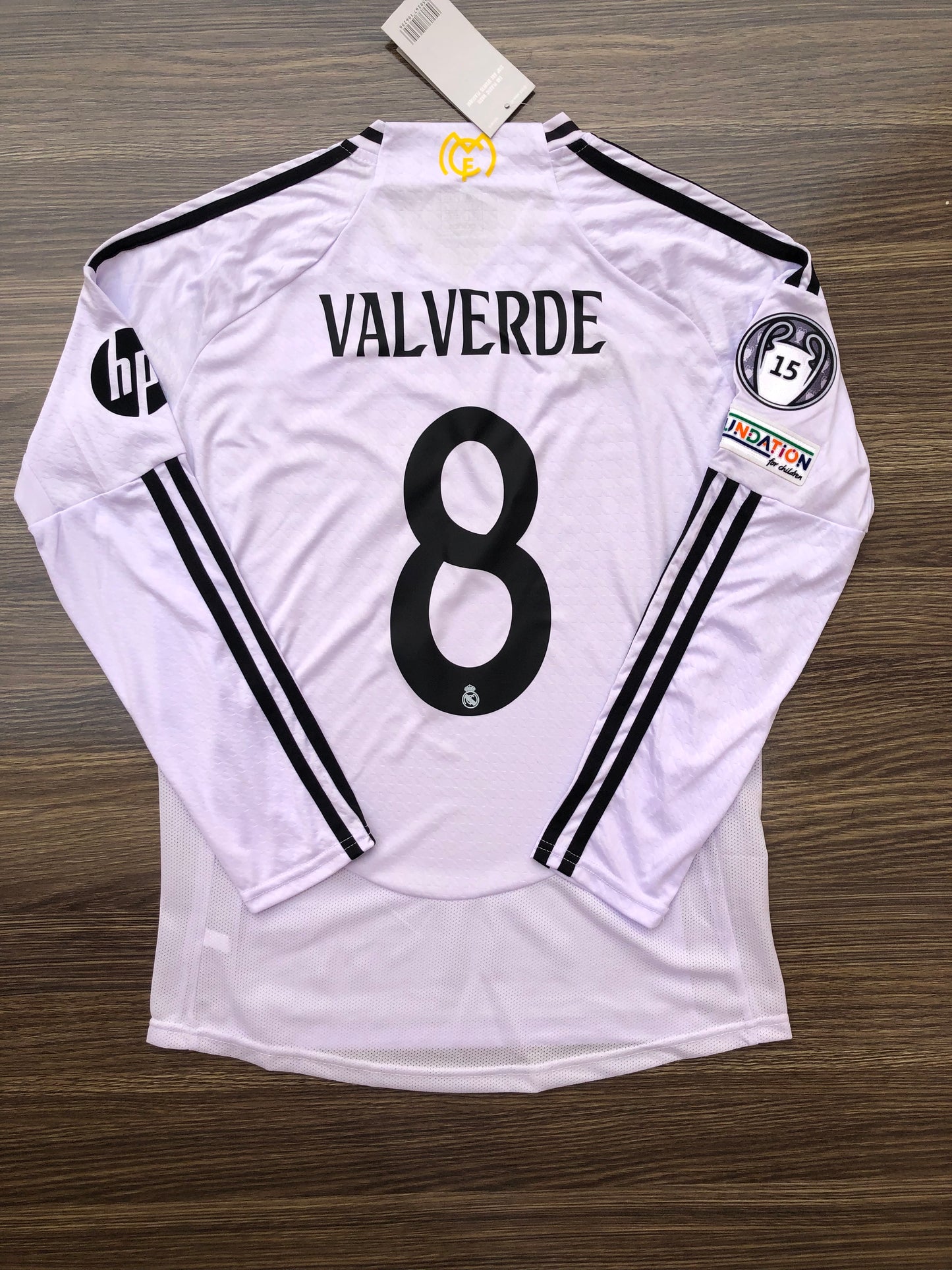 Real 24/25 Home Kit Full Sleeves ( TPU Badge, Valvet Patches )