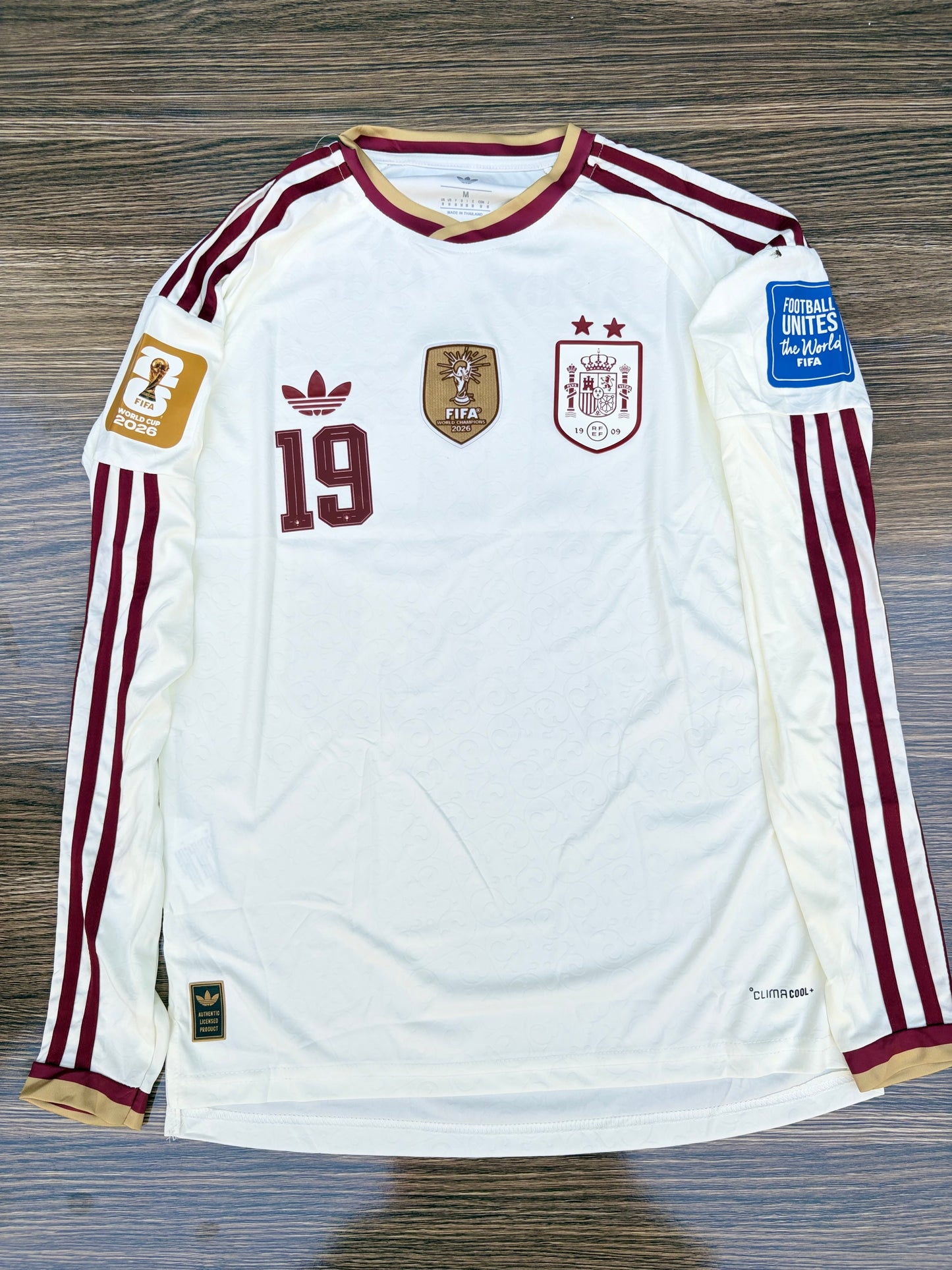 Spain 26 WC Away Kit Full Sleeves Champions Edition ( TPU )