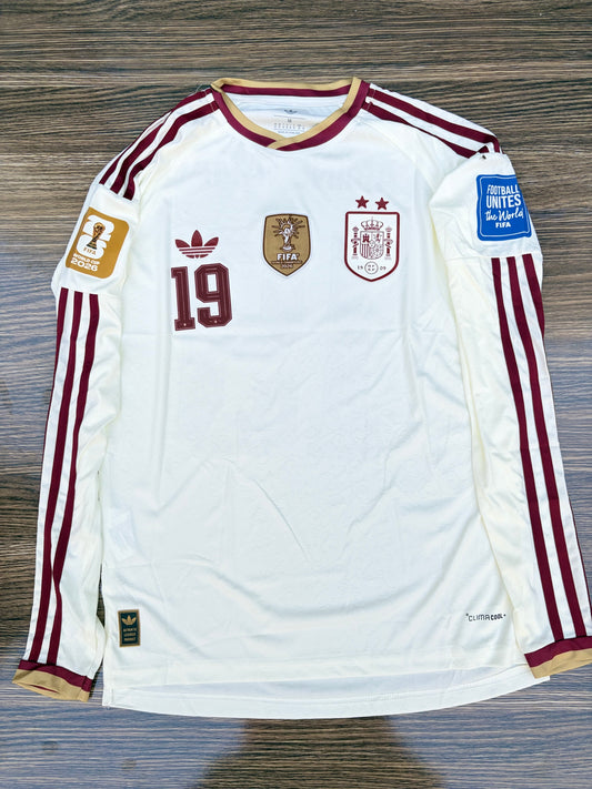 Spain 26 WC Away Kit Full Sleeves Champions Edition ( TPU )