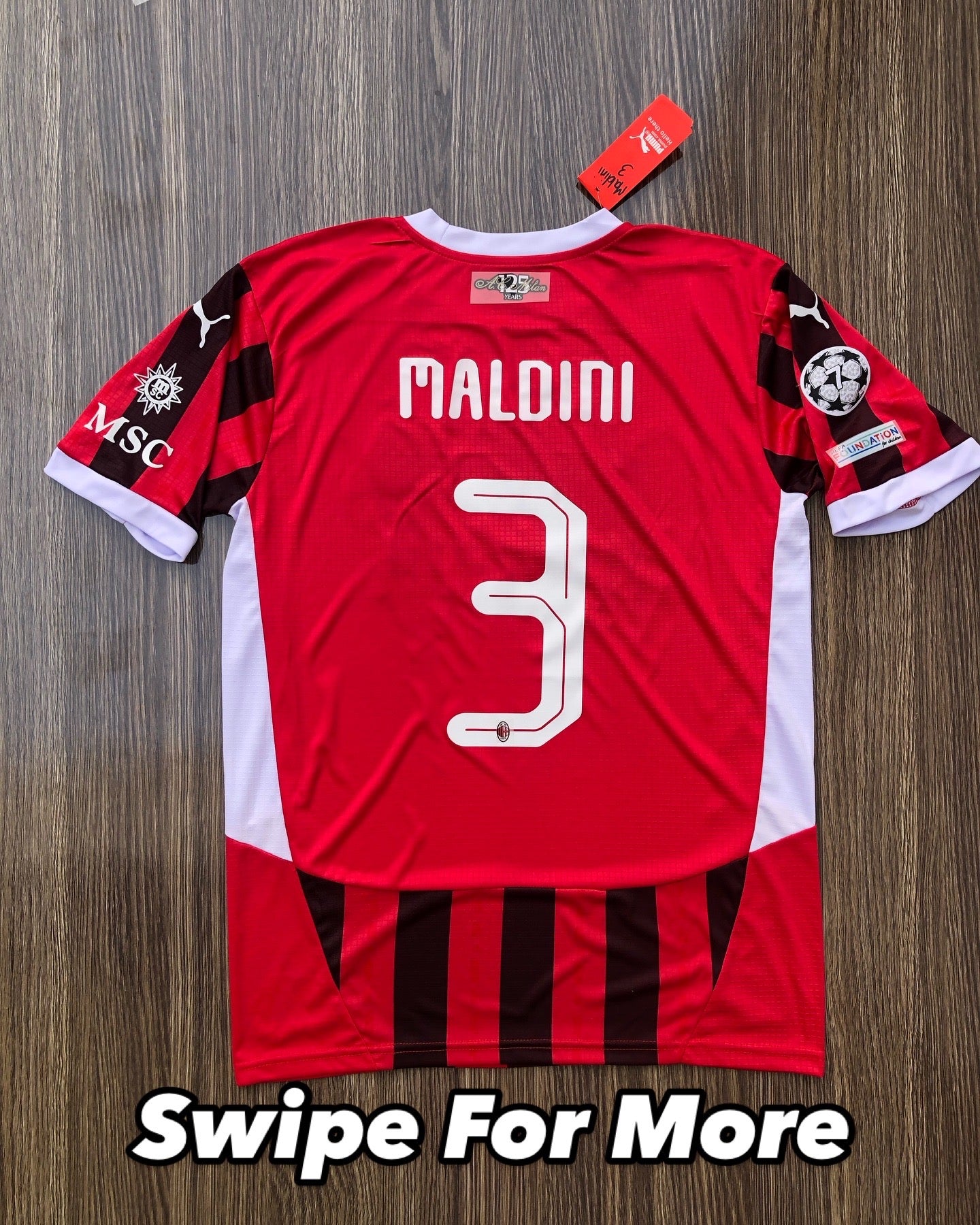 Ac milan 24/25 Home Kit Half Sleeves ( TPU Badges )