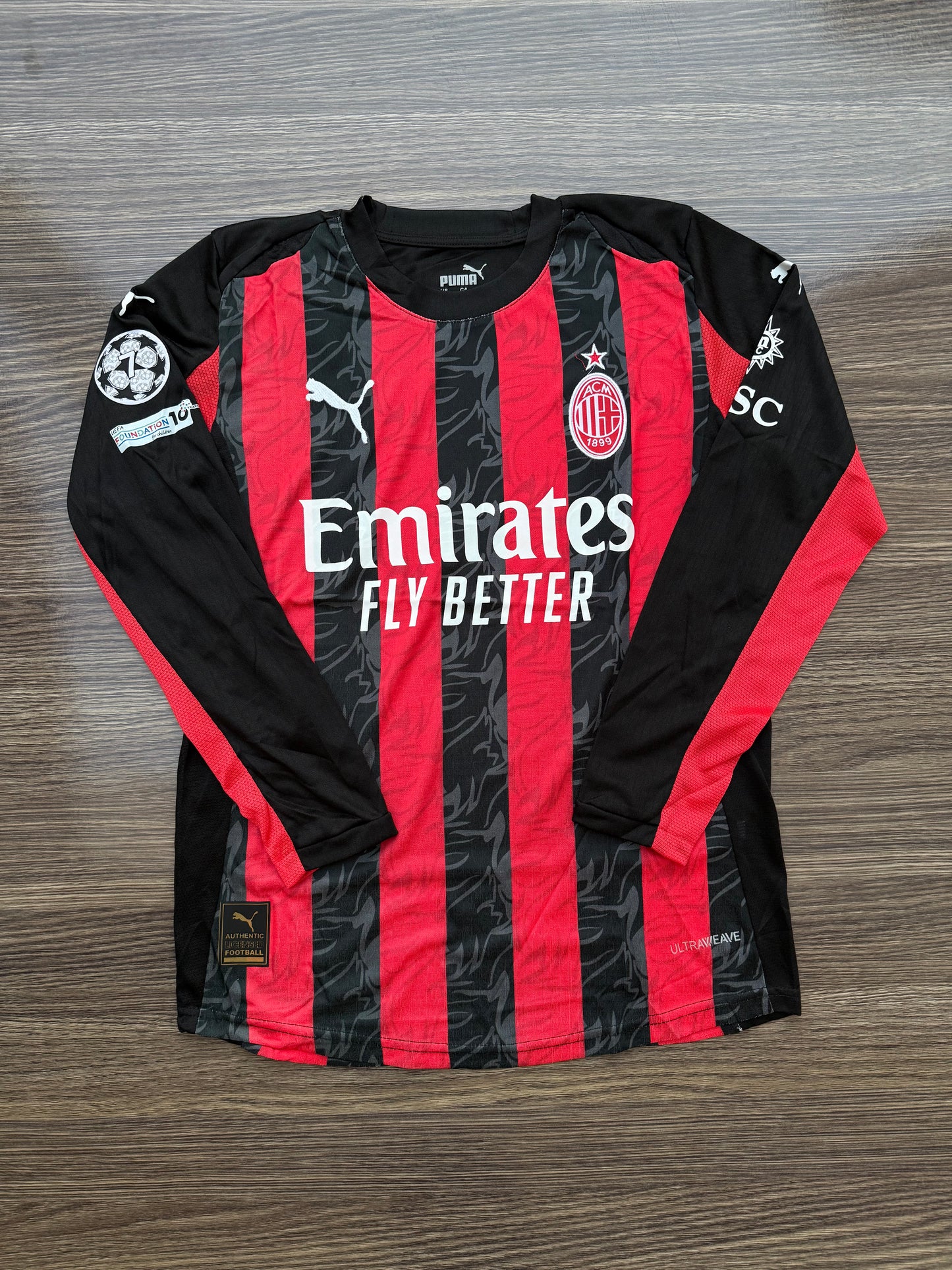 Ac Milan 25/26 Home Kit Full Sleeves