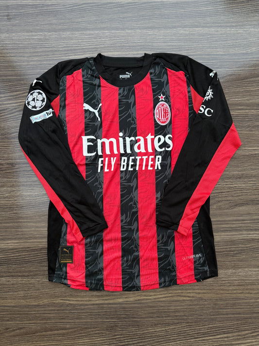 Ac Milan 25/26 Home Kit Full Sleeves
