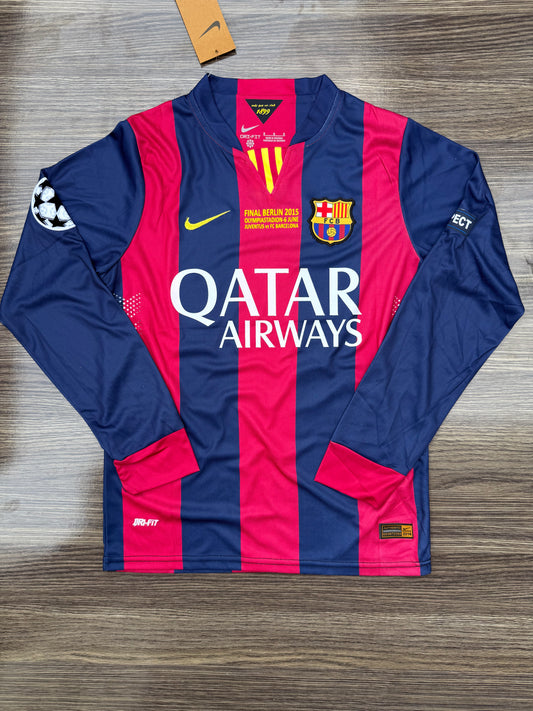 Barca 14/15 Home Jersey Full Sleeves